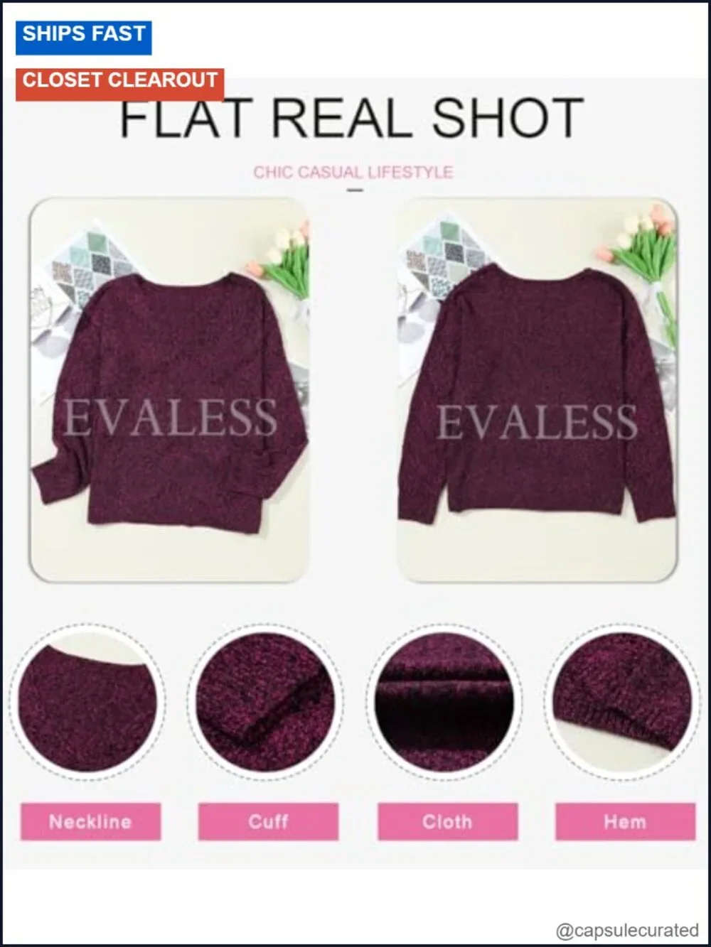 Women's Crochet Long Sleeve Pullover Sweater V-Neck Hollow Out Fall Top